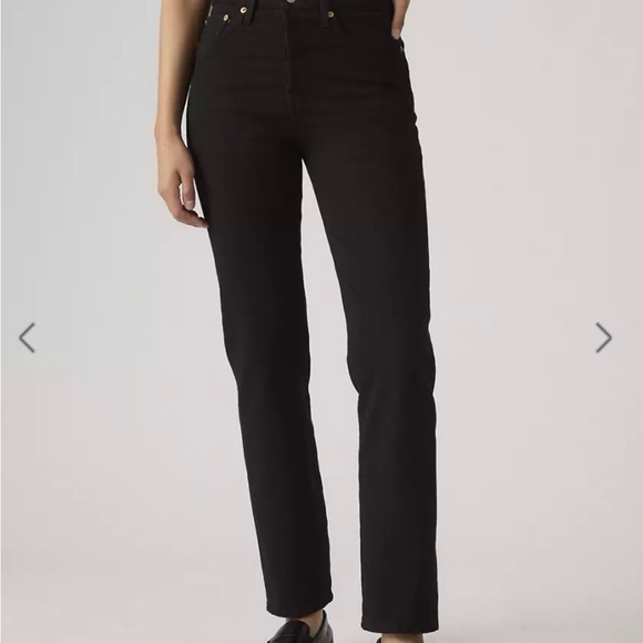 Levi's Denim - Levi’s Wedgie Fit Straight Jeans – Black (W25)